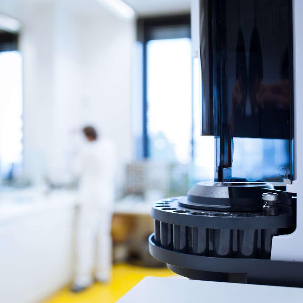 researcher working on hearing aids